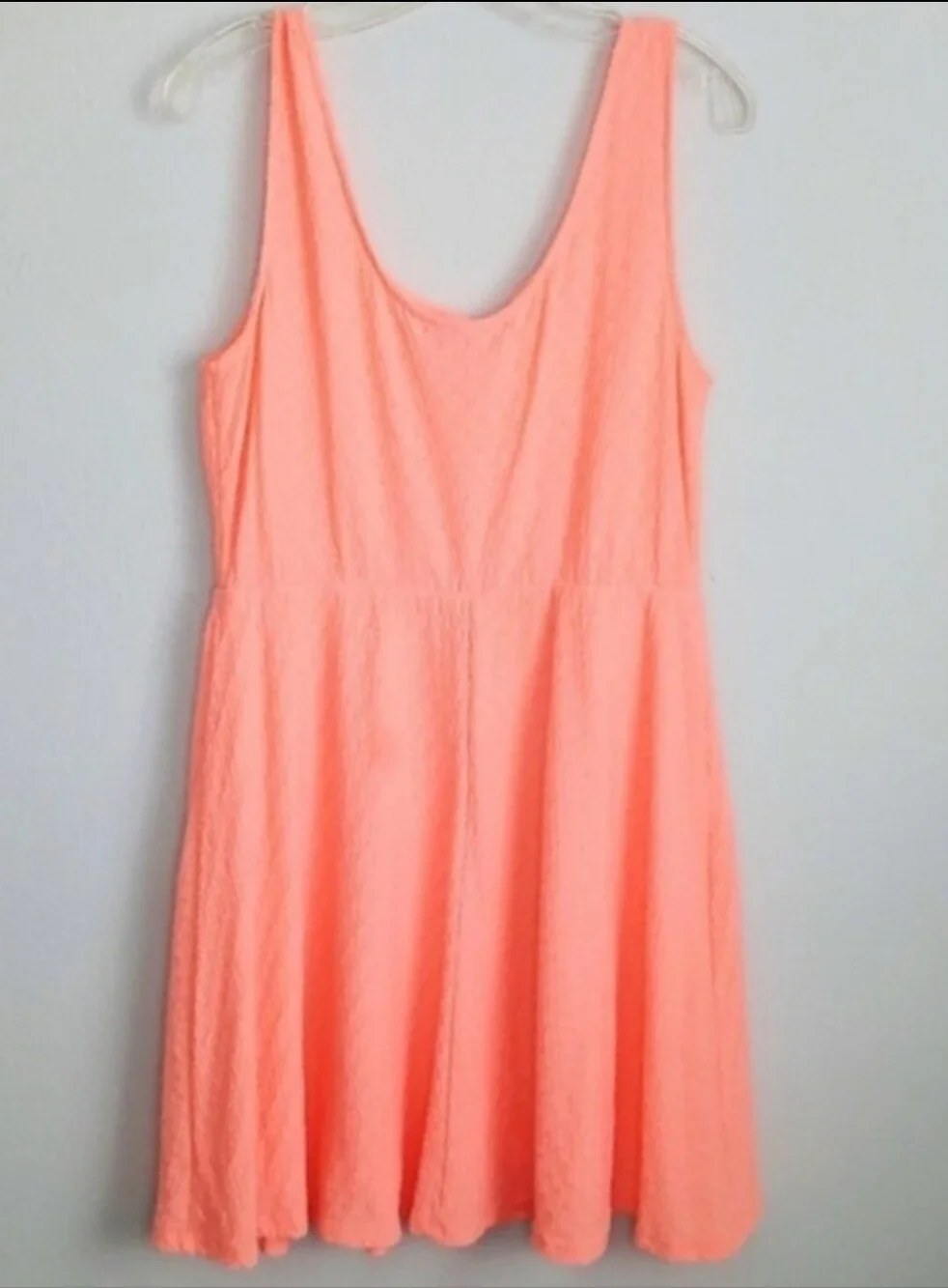 Mossimo Supply Co Sleeveless Textured Dress Neon Orange Size XL
